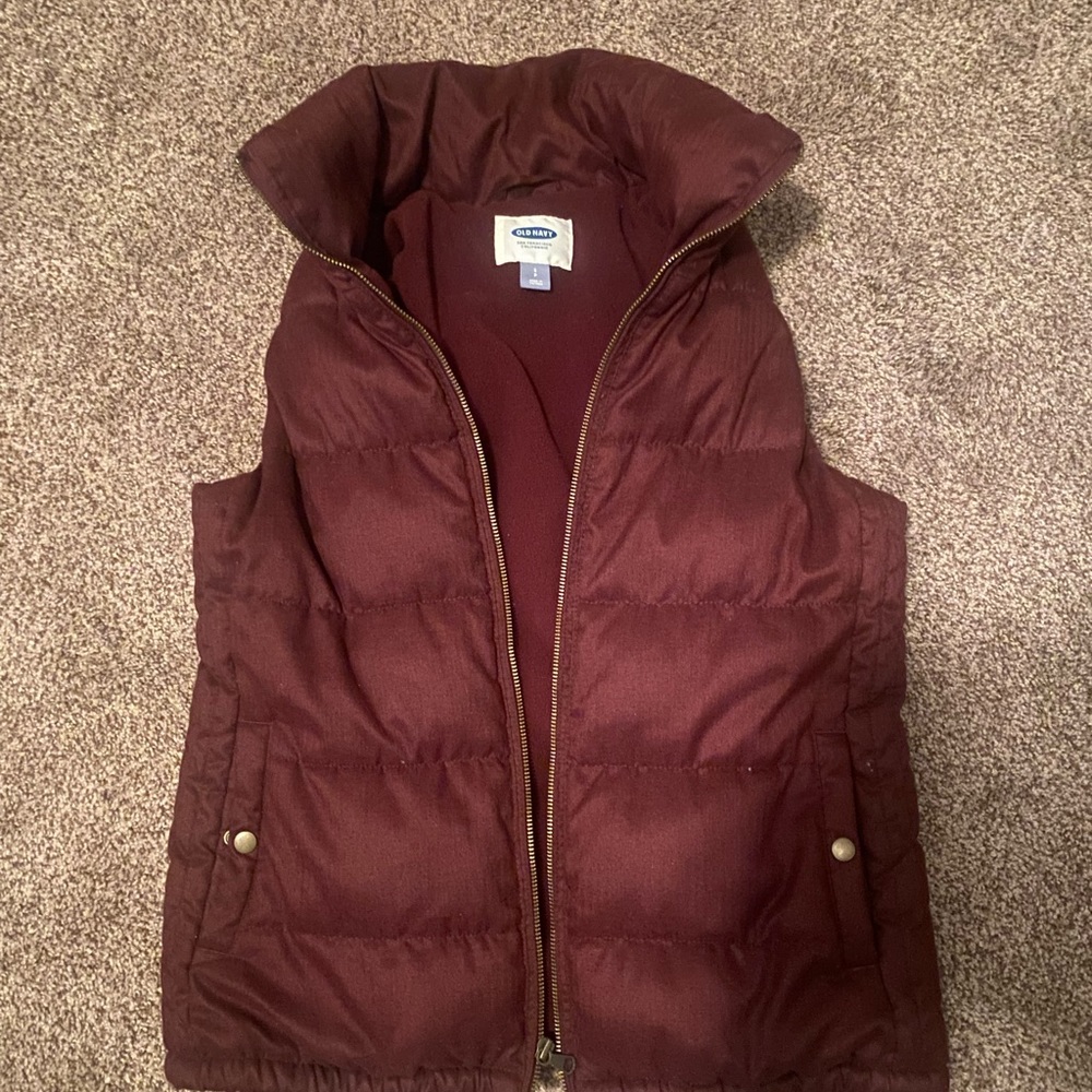 Burgundy vest